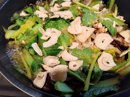弁当用　小松菜のにんにく炒め