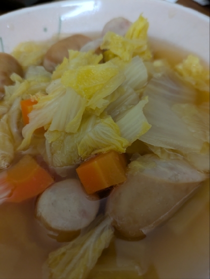 白菜とにんじんのコンソメスープ