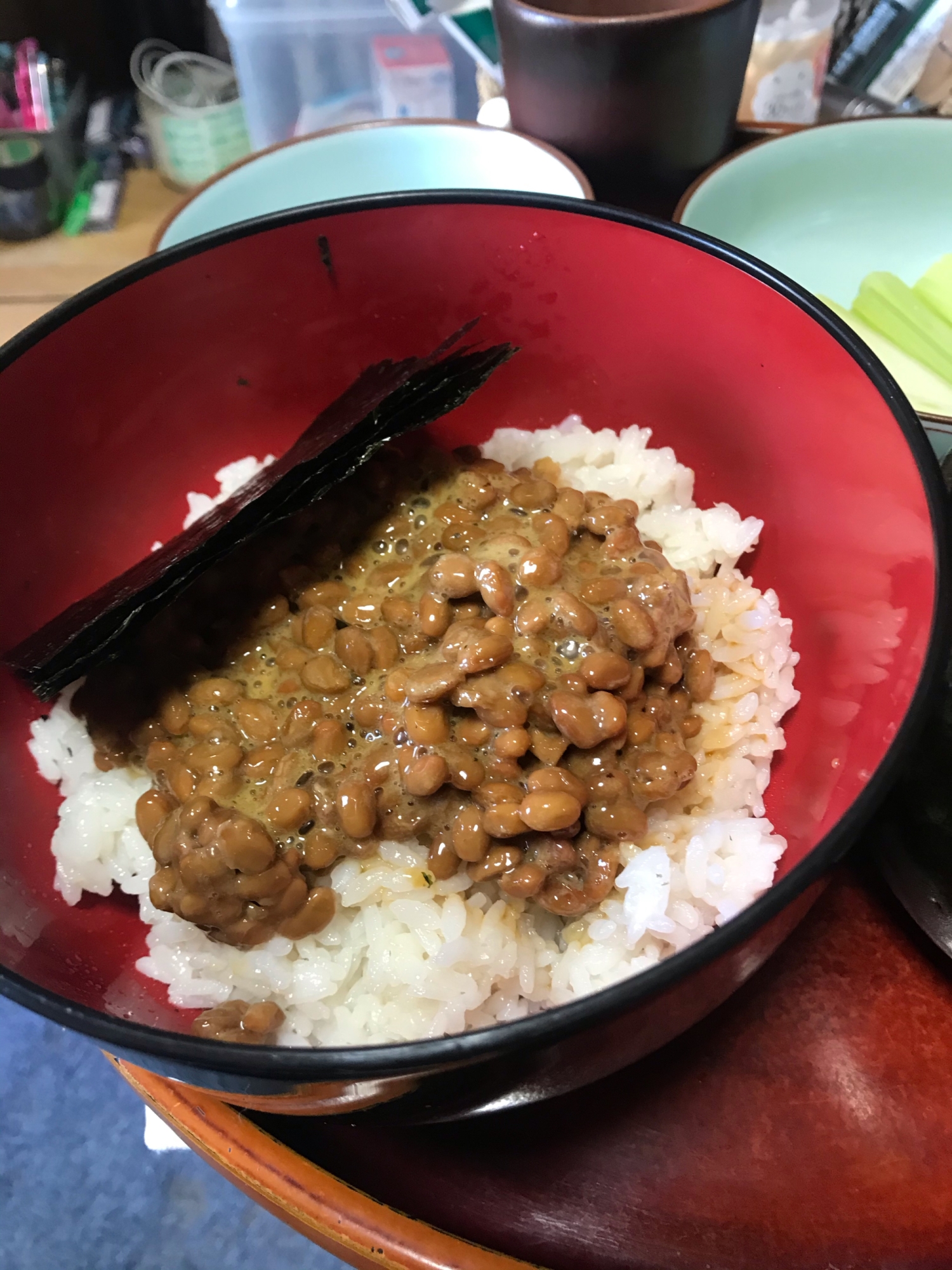 酢飯ごま油納豆丼