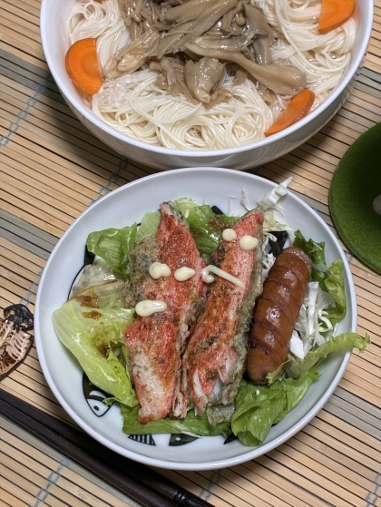 お弁当に■かにかまの磯辺揚げ■