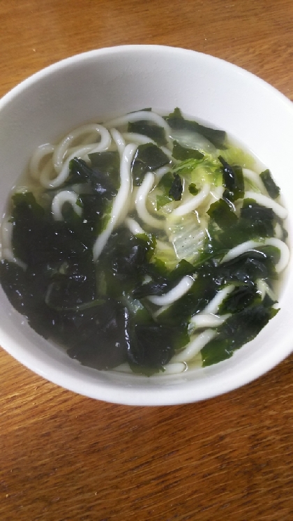 残り物がメインに！白菜の煮浸しうどん