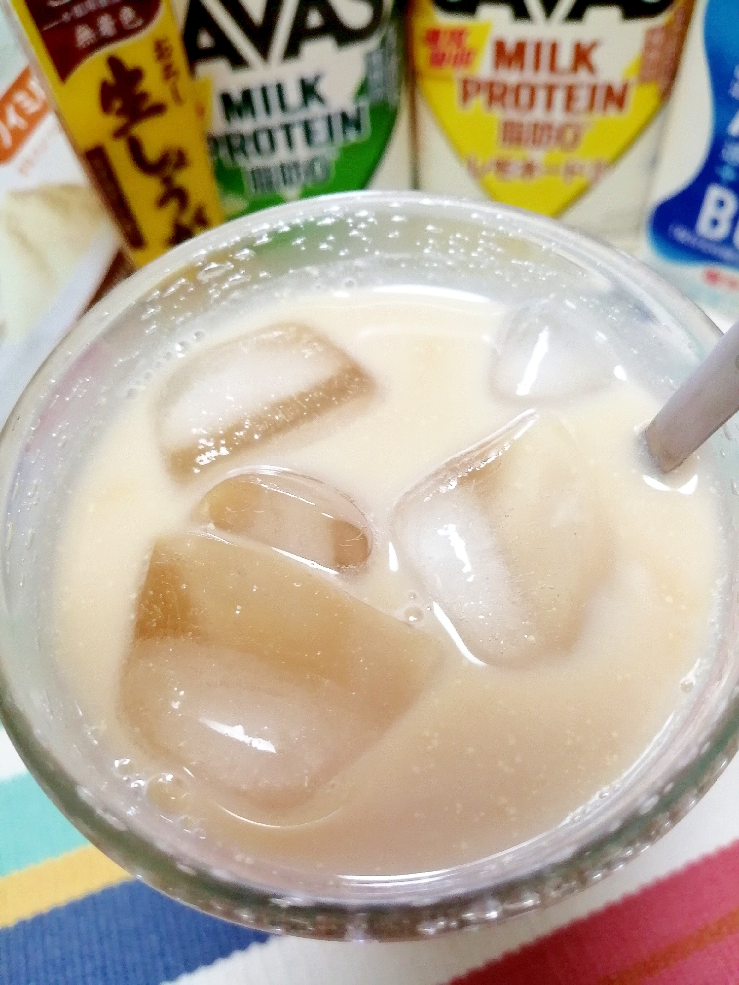 アイス☆ジンジャーレモネードプロテインカフェオレ♪