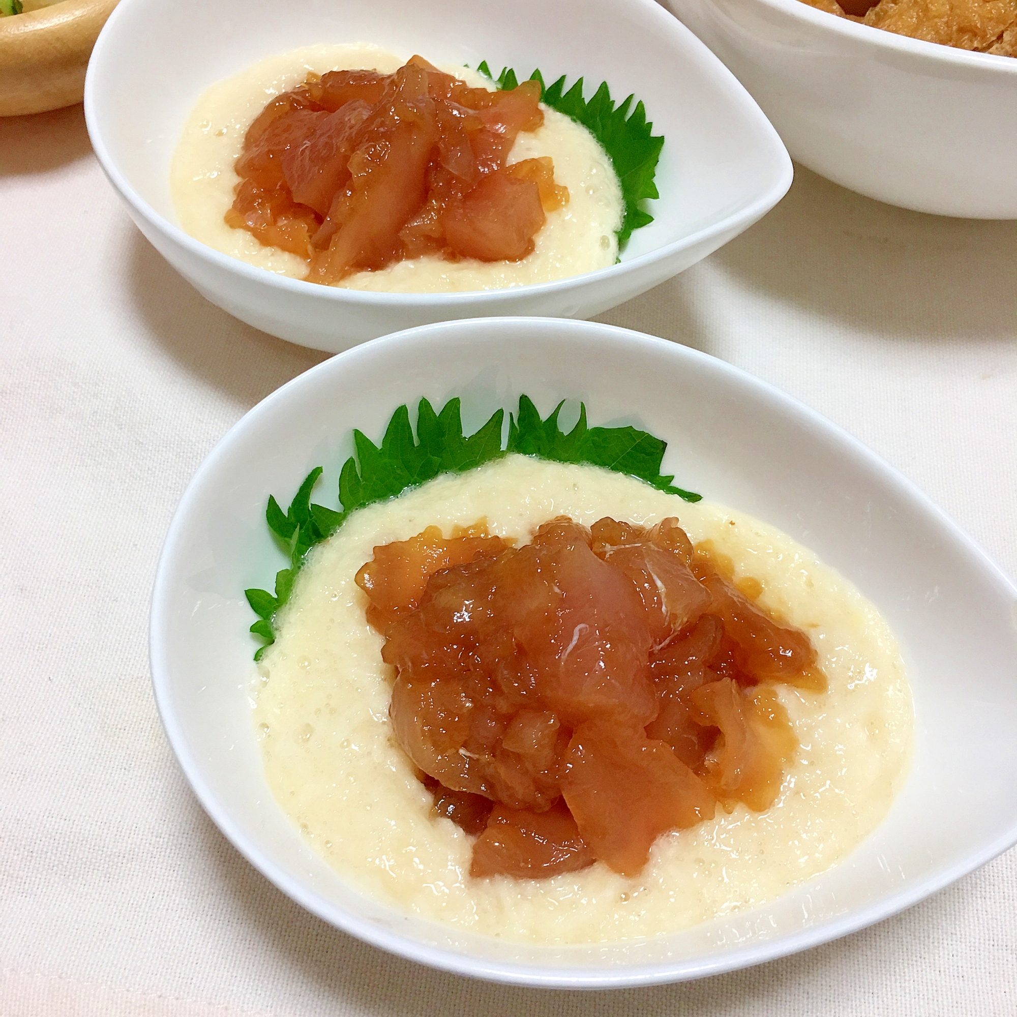 ねっとり味付けびん長鮪のすき身山かけ♡