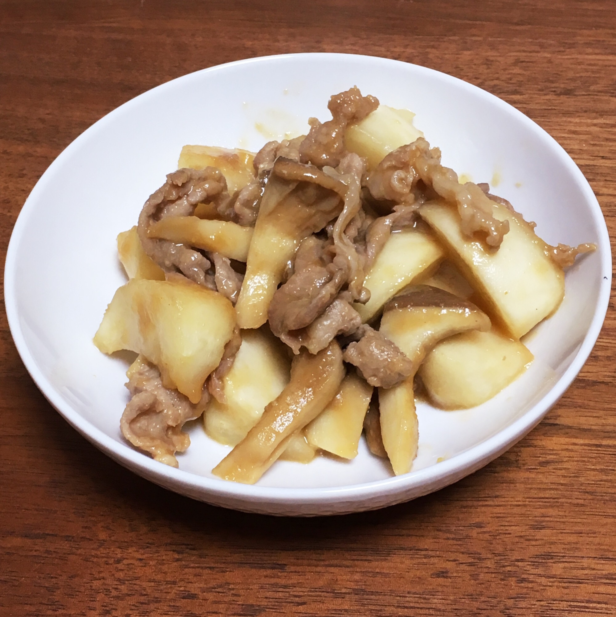 ご飯がススム！豚肉とかぶとエリンギの味噌炒め