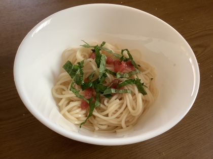 梅としその素麺ポン酢和え