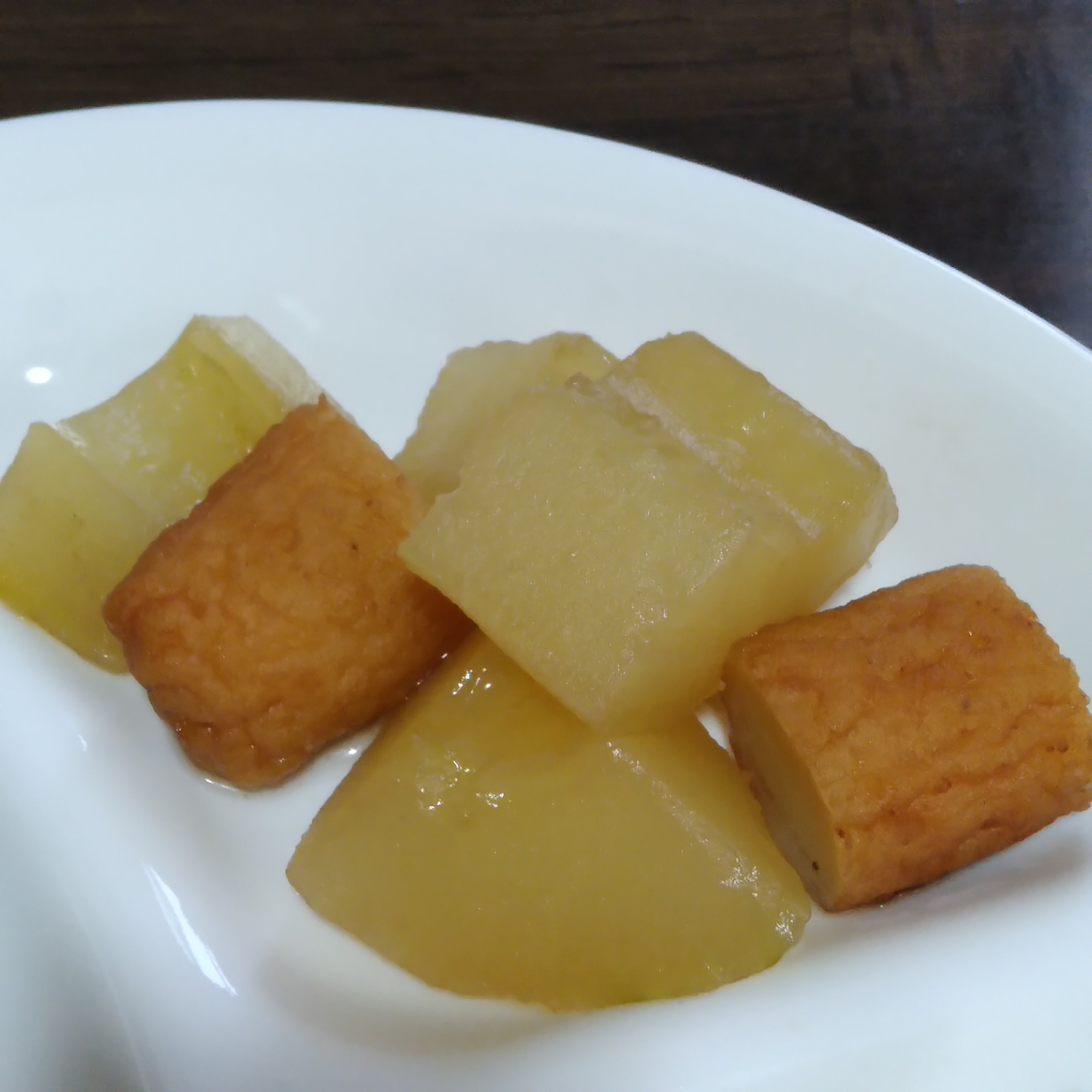 加賀太きゅうりとごぼう天の煮物