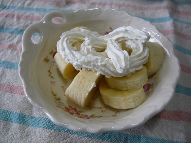 おはようございま～す。バナナとホイップ良く合いますね。とっても美味しかったです。ごちそうさまでした。(*^_^*)