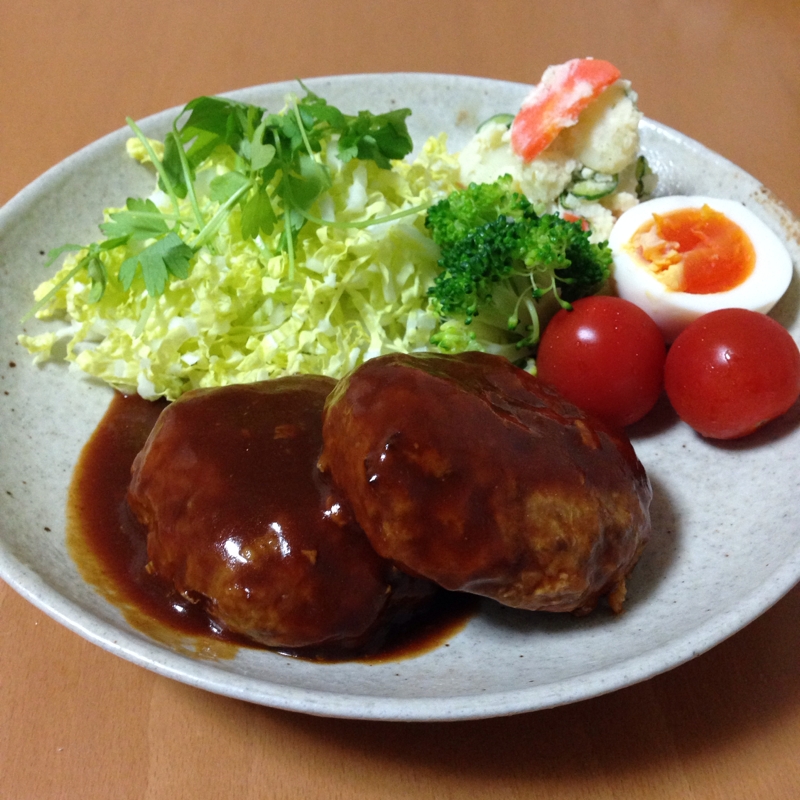 いろいろ野菜入りデミハンバーグ レシピ 作り方 By ちーたまちー 楽天レシピ