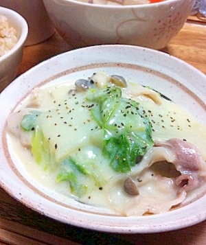 塩麹＊白菜の豆乳クリーム煮