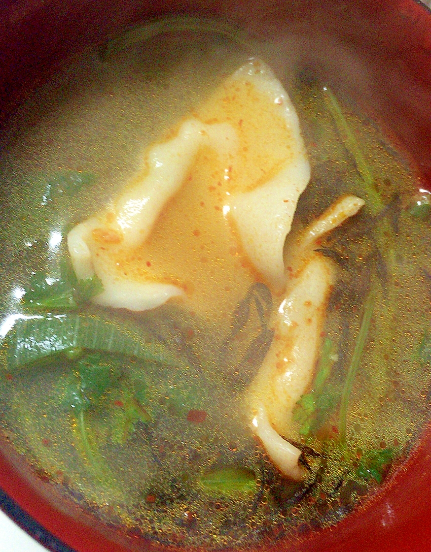 パクチーの中華スープ