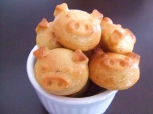 Hmで簡単 ブタさんプチケーキ レシピ 作り方 By ずくなしマミー 楽天レシピ