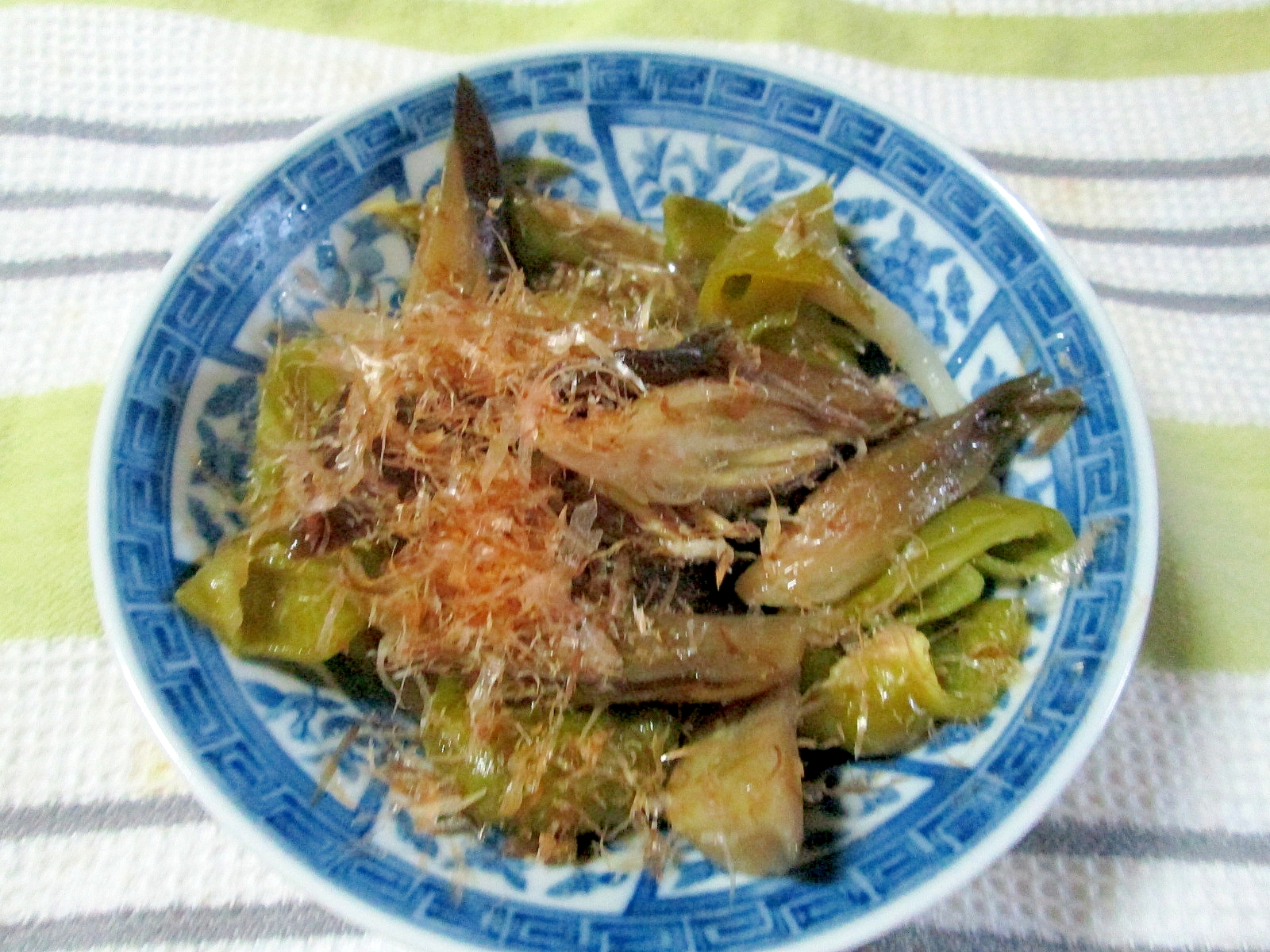 夏野菜満載♪ナスとピーマンとミョウガの炒め煮