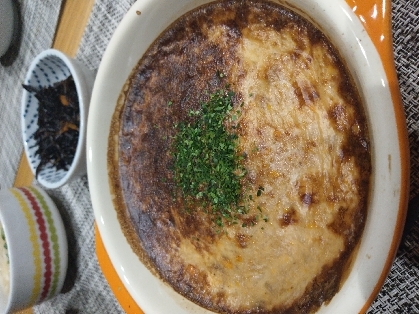 グリルパンで、大和芋卵白海苔焼き