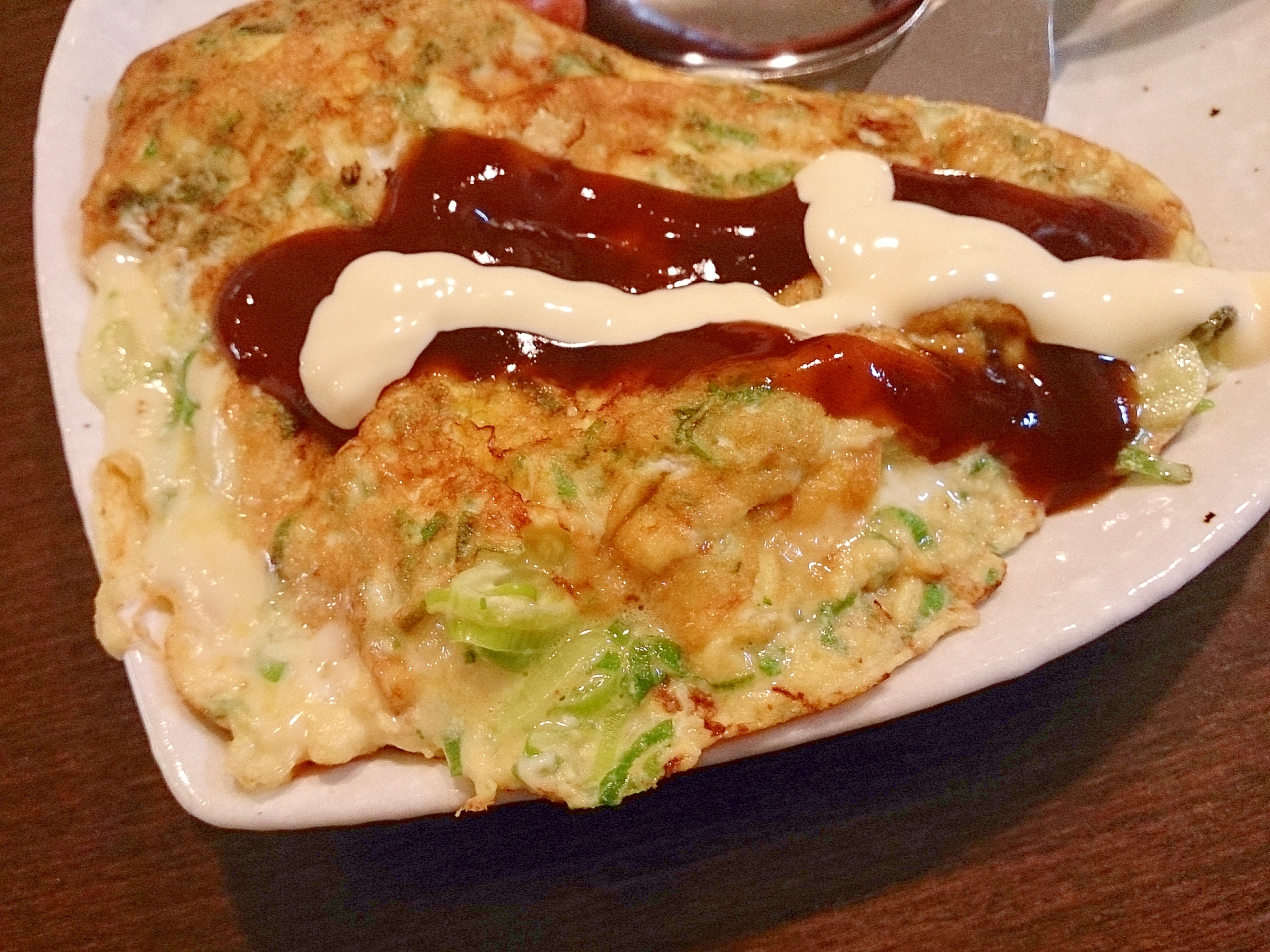 チーズイン卵焼きでネギ焼きお好み風