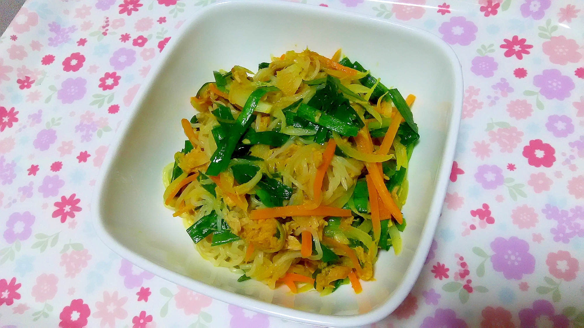 白滝と野菜とツナのカレー炒め＋＋