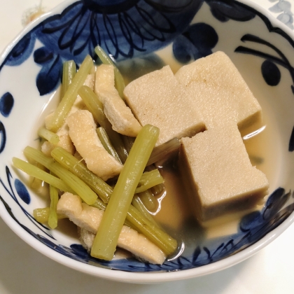 フキと高野豆腐の煮物