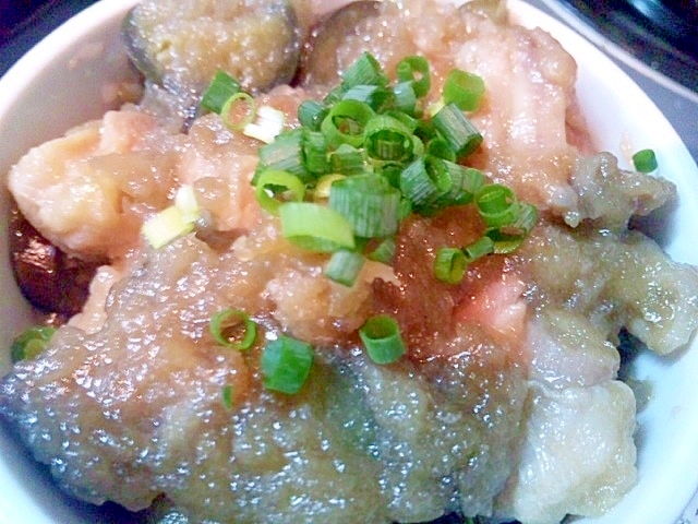 鶏とナスのみぞれ煮