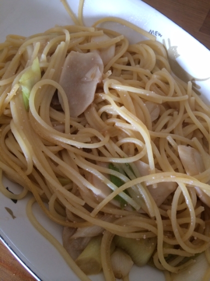 塩レモンで☆豚バラとエリンギのパスタ