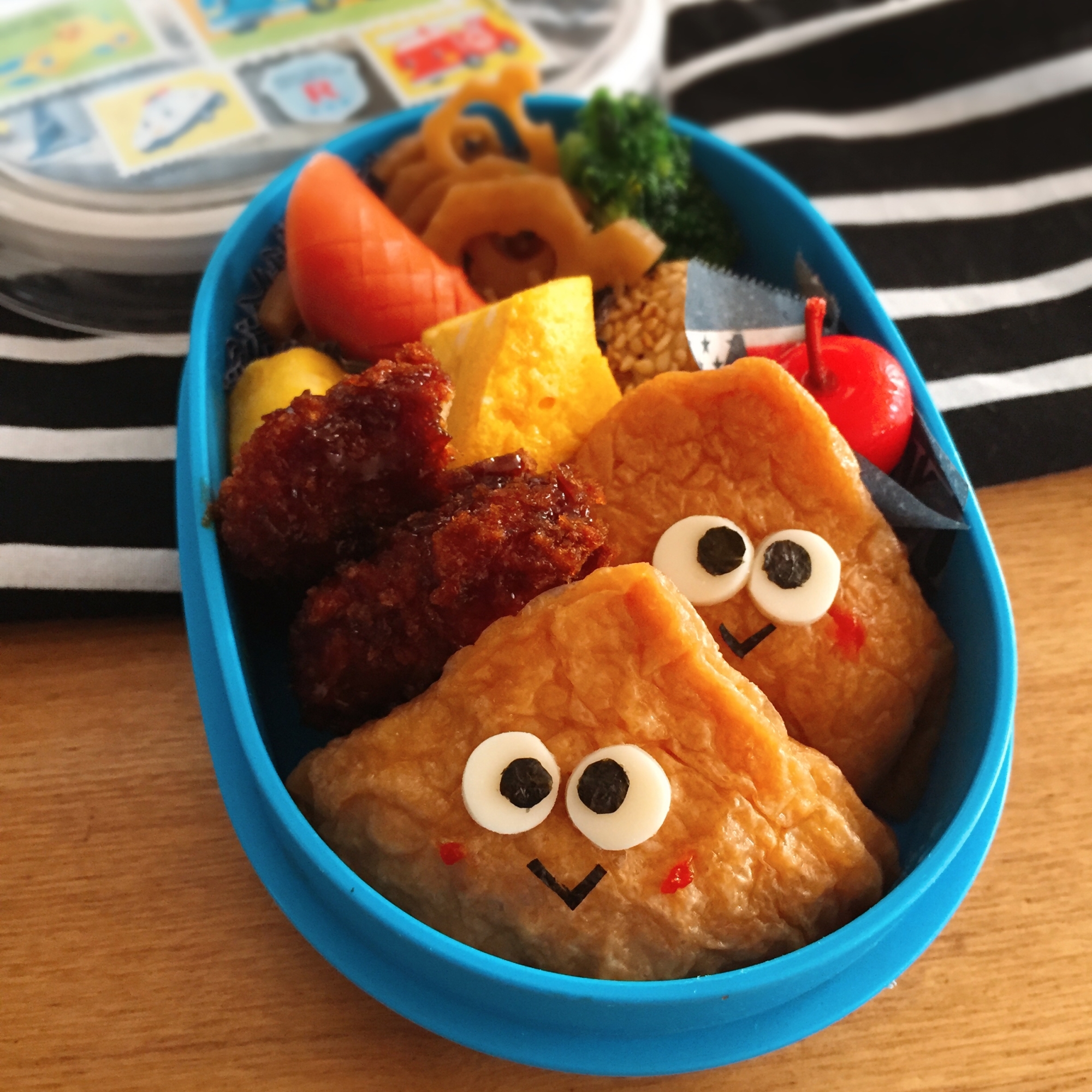 キャラ弁 おいなりくん弁当 レシピ 作り方 By Nohohon Kitchen 楽天レシピ