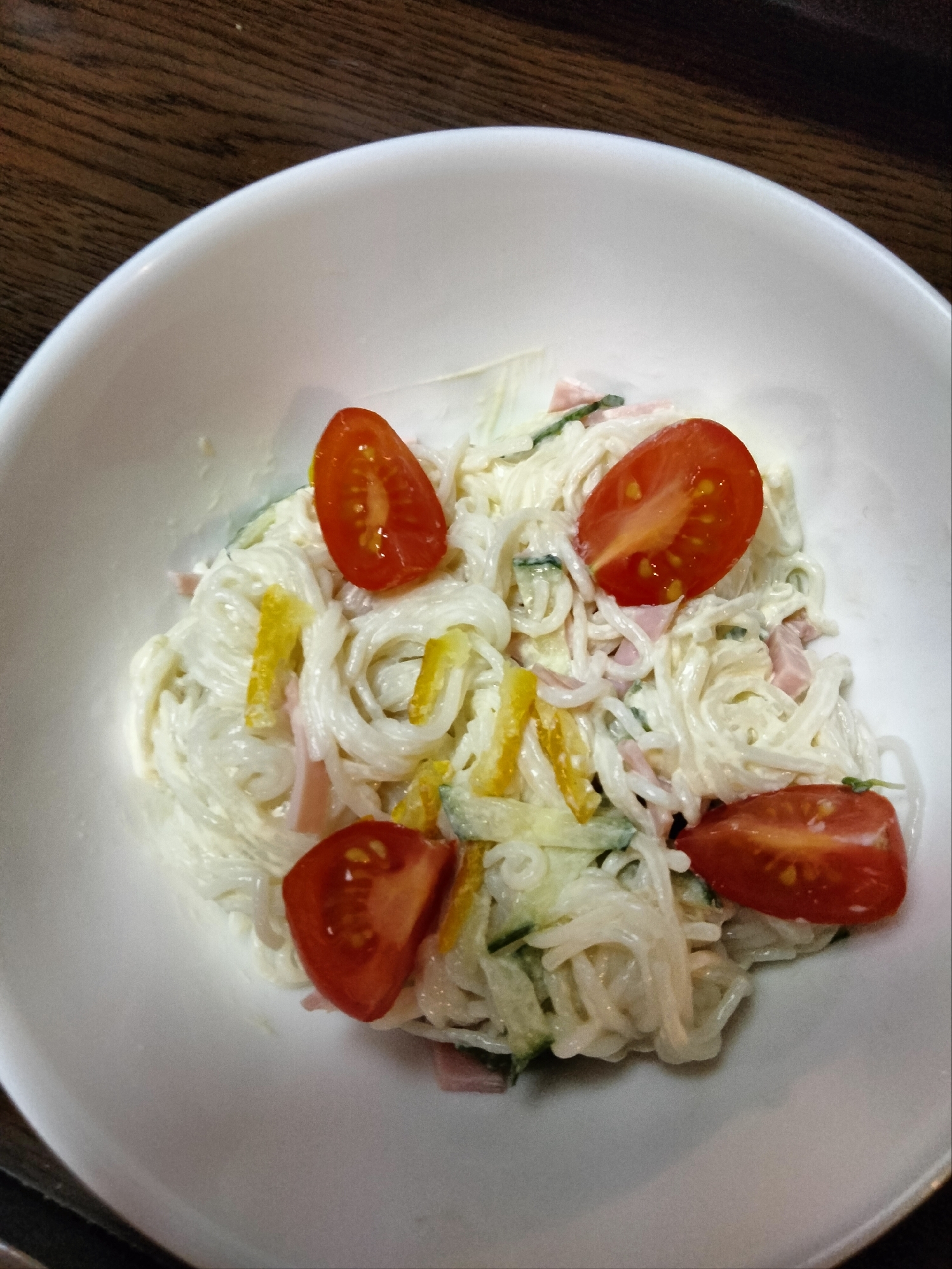 ゆず皮入り素麺サラダ