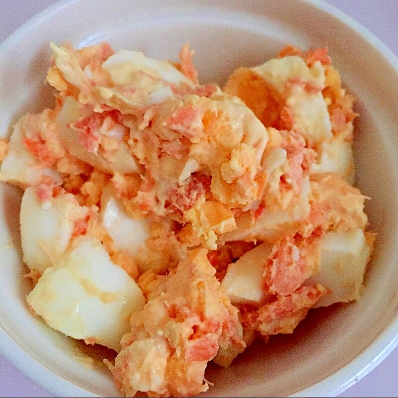 ゆで卵と鮭のマヨネーズ和え☆ レシピ・作り方 by THANK YOU GOOD BYE
