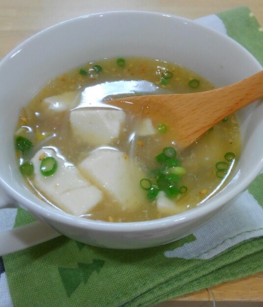 豚挽き肉ともやしの中華スープ
