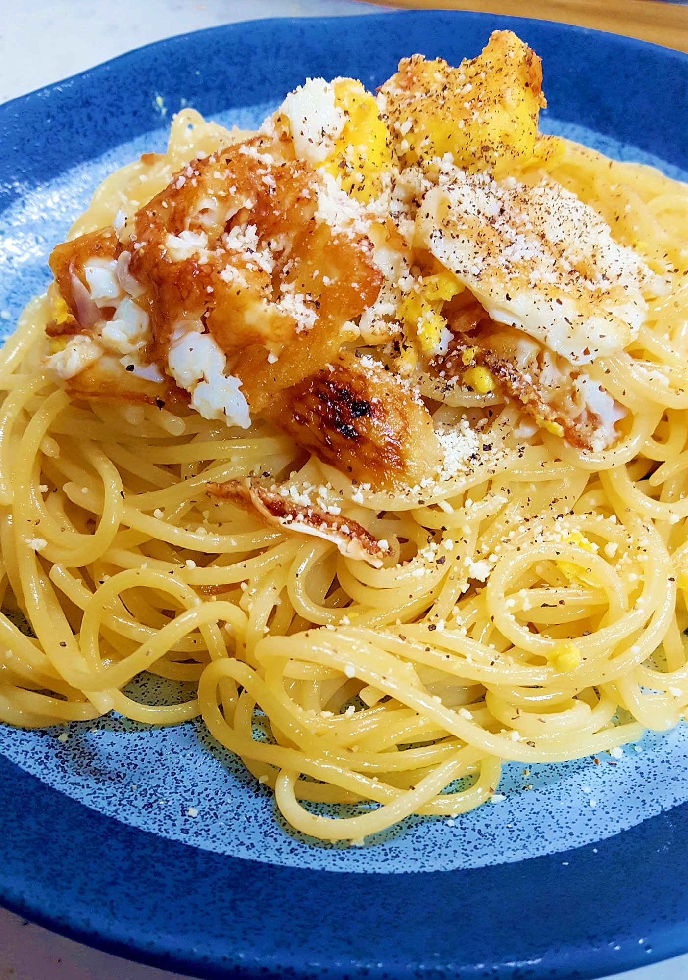 たまご香る♪目玉焼きのパスタ「ポヴェレッロ」