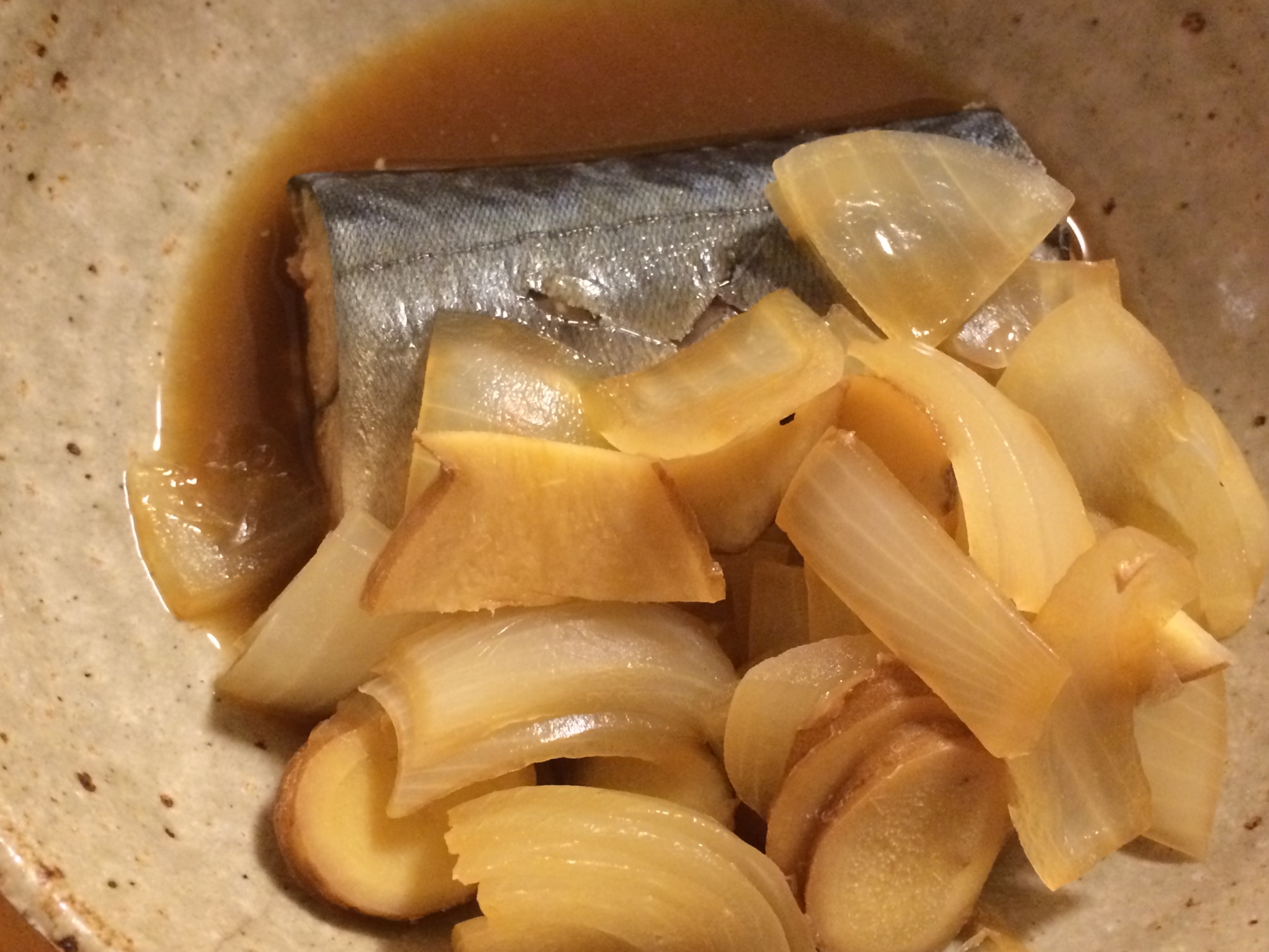 生鯖と玉ねぎの生姜煮