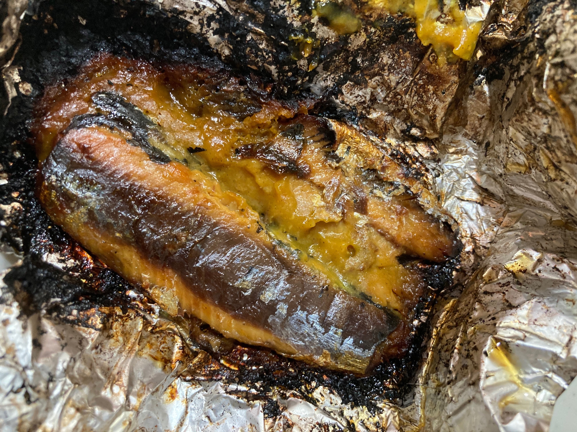 いわしのカレー味噌ホイル焼き