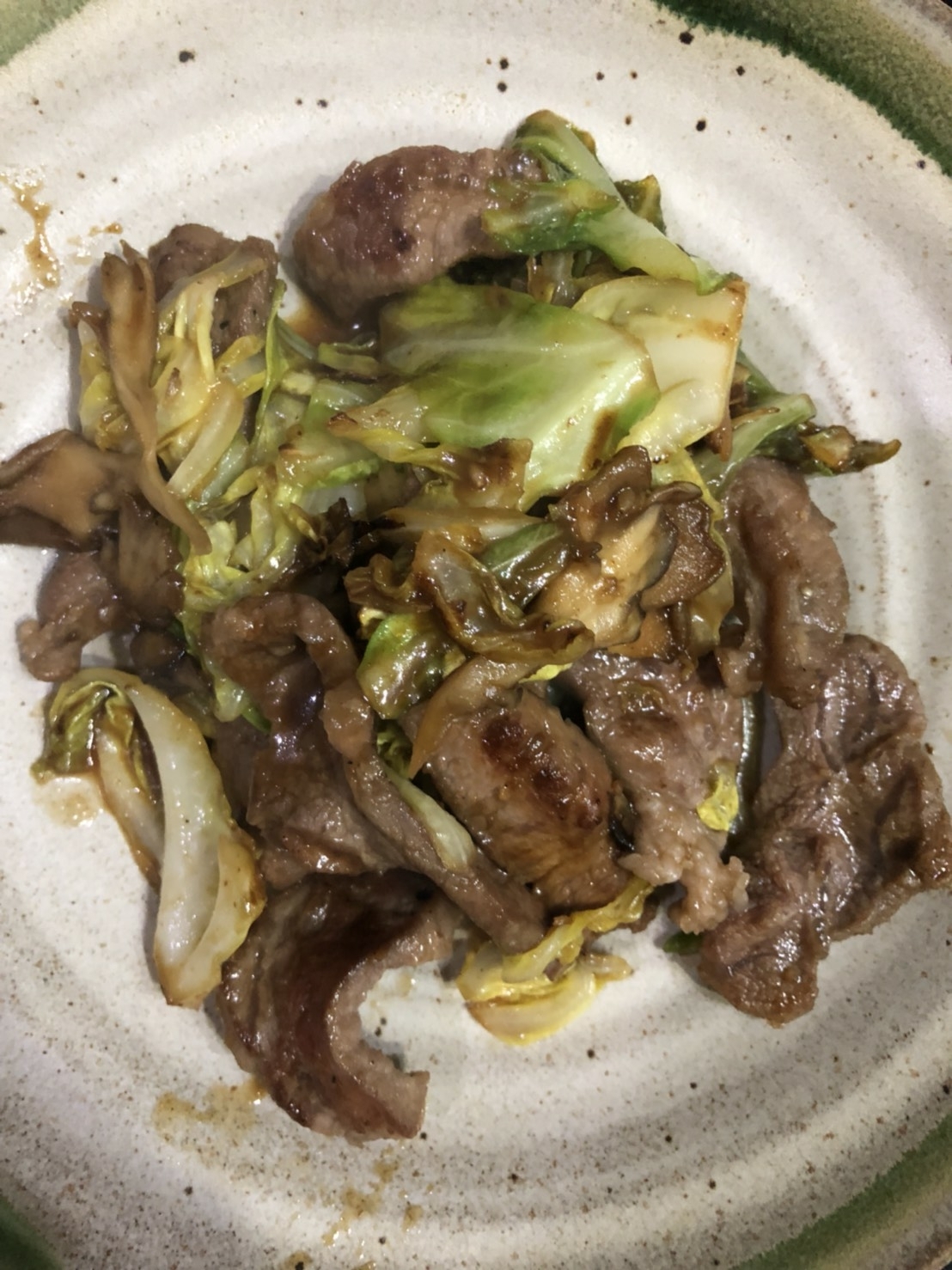 豚肉サガリのキャベツ炒め(^ー^)