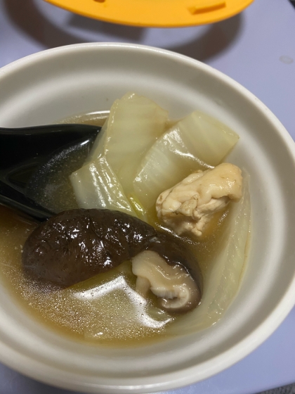 鶏肉ときのこの水炊き