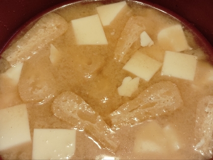木綿豆腐の味噌汁