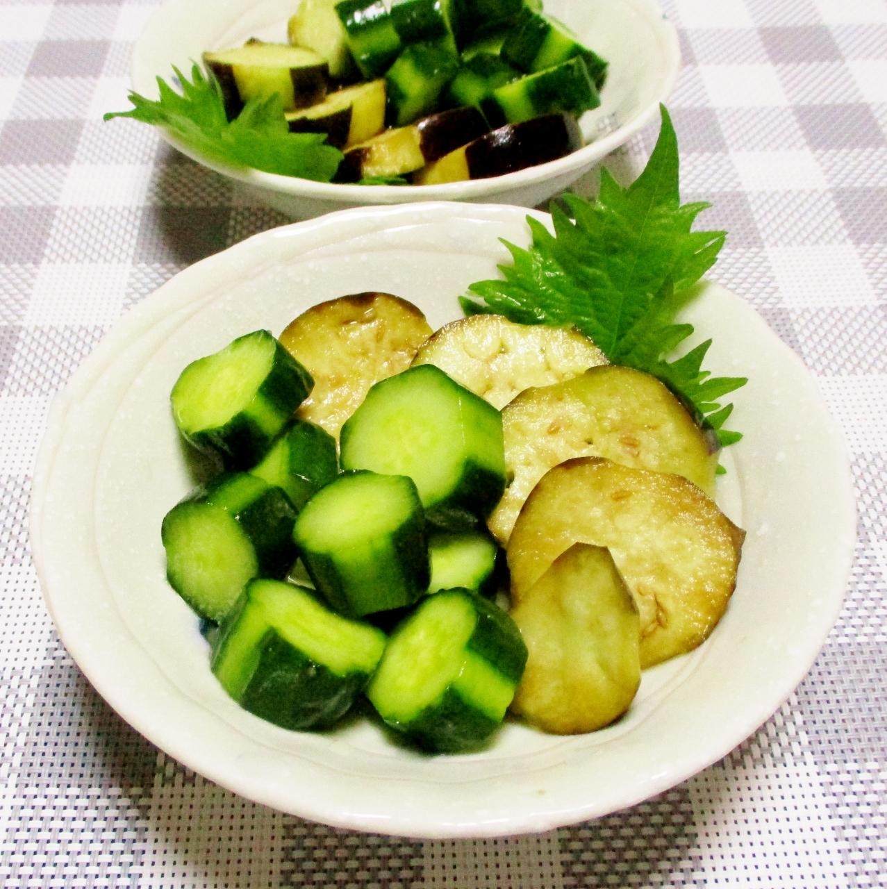 ちゃちゃっと！なすときゅうりの昆布茶漬け