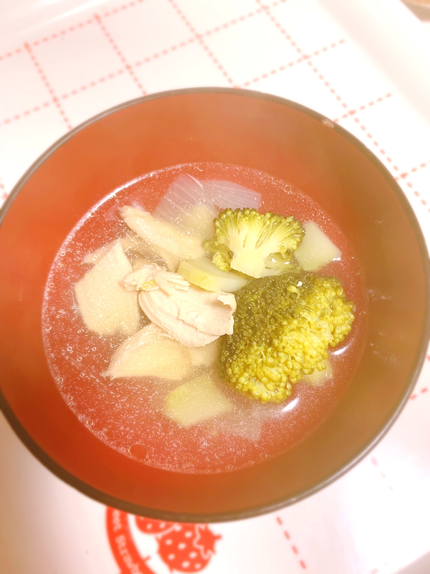 蒸し鶏の 野菜スープ(塩)