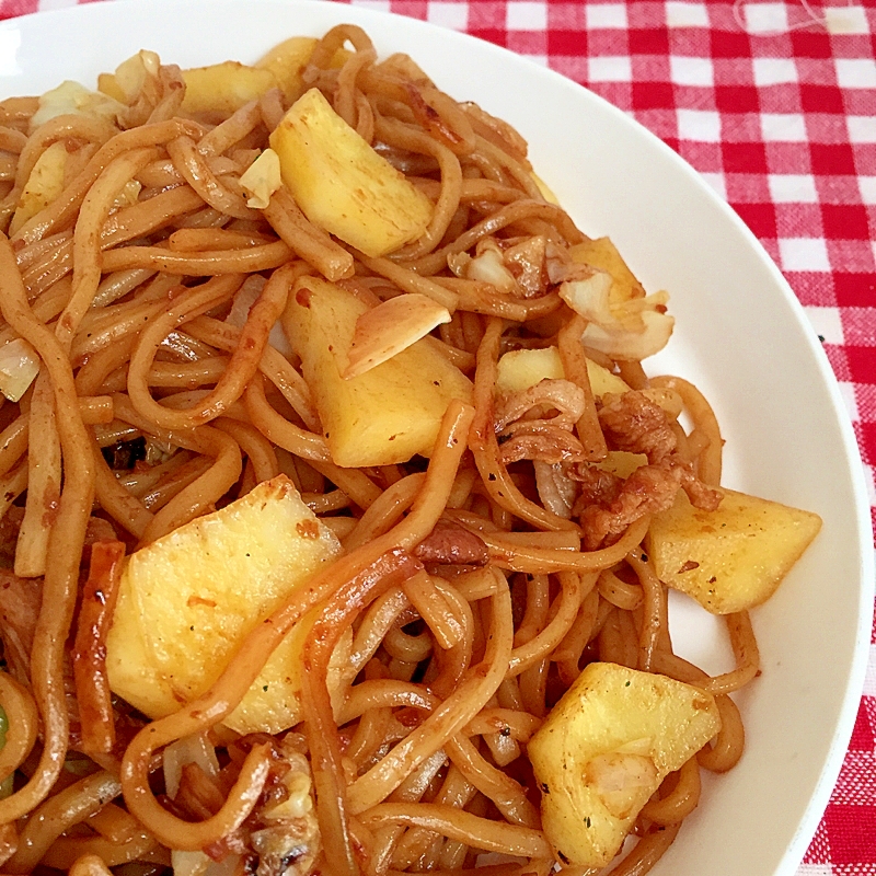 じゃがいも入りの焼うどん☆