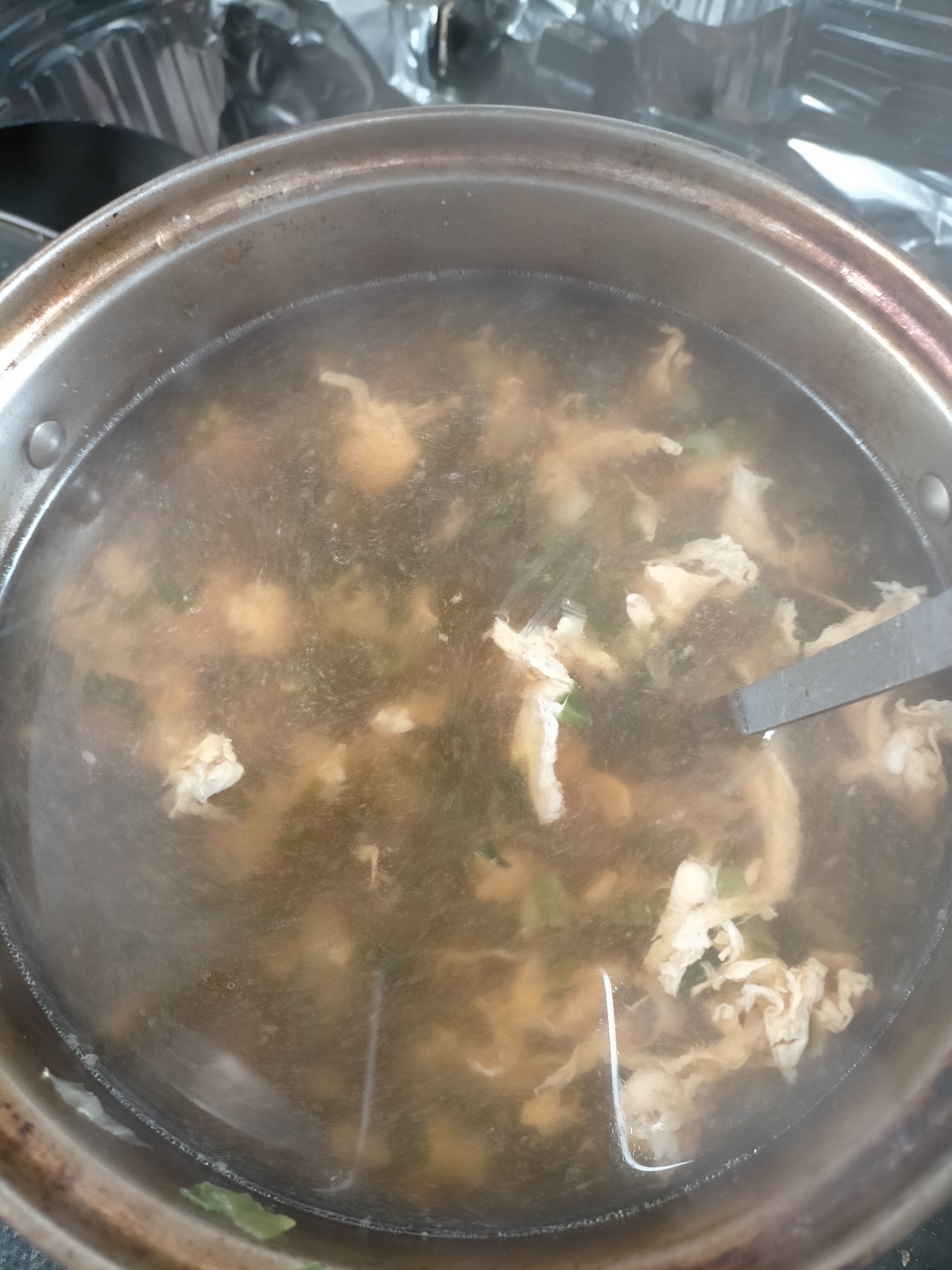 牛すじの煮汁活用 コク旨スープ