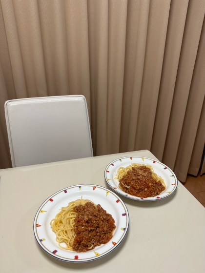 炊飯器で☆ミートソースパスタ