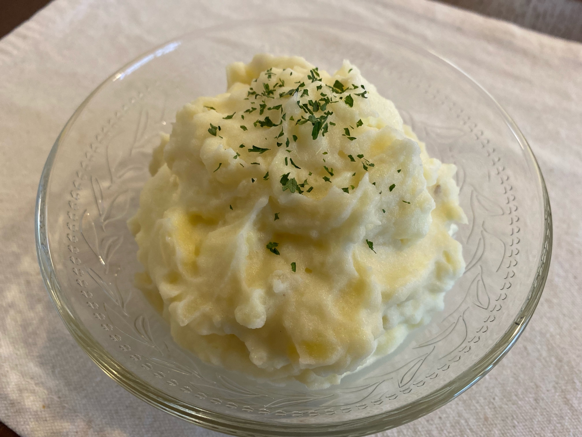 なめらか食感のコンソメ風味マッシュポテト