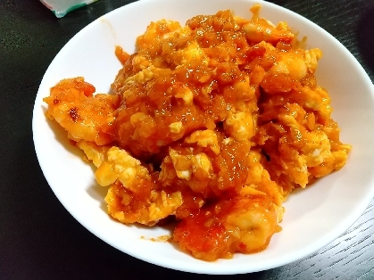 かさ増し ふわとろ卵のエビチリ レシピ 作り方 By Makana 楽天レシピ