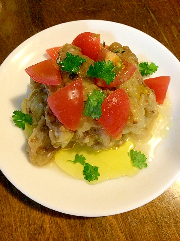 焼きナスとミニトマトのマリネ