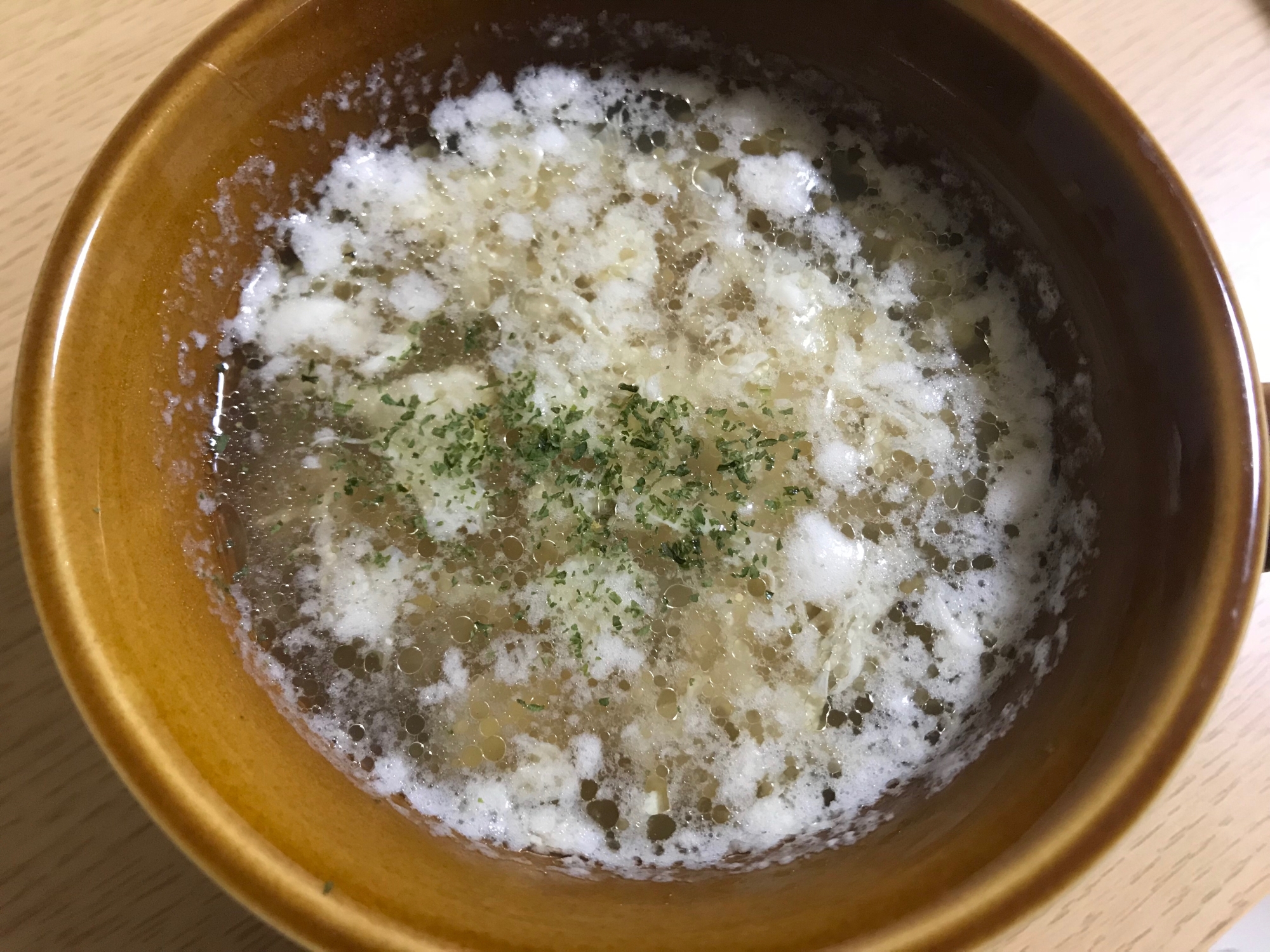 卵白と玉ねぎの中華スープ♡