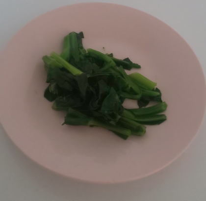 電子レンジで☆小松菜の辛子醤油和え