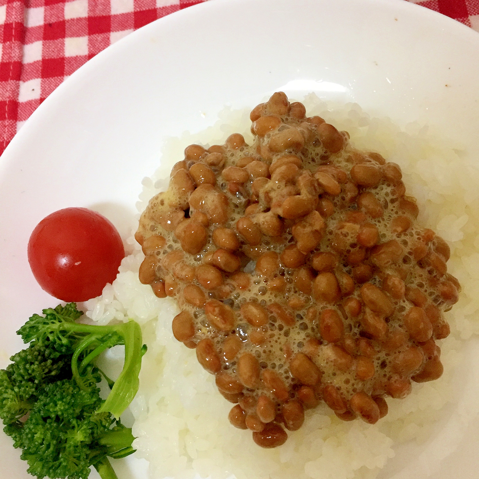 納豆とトマトとブロッコリー☆彡