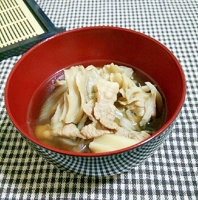 蕎麦やうどんに 舞茸と豚肉のつけ汁 レシピ 作り方 By あ ち0024 楽天レシピ