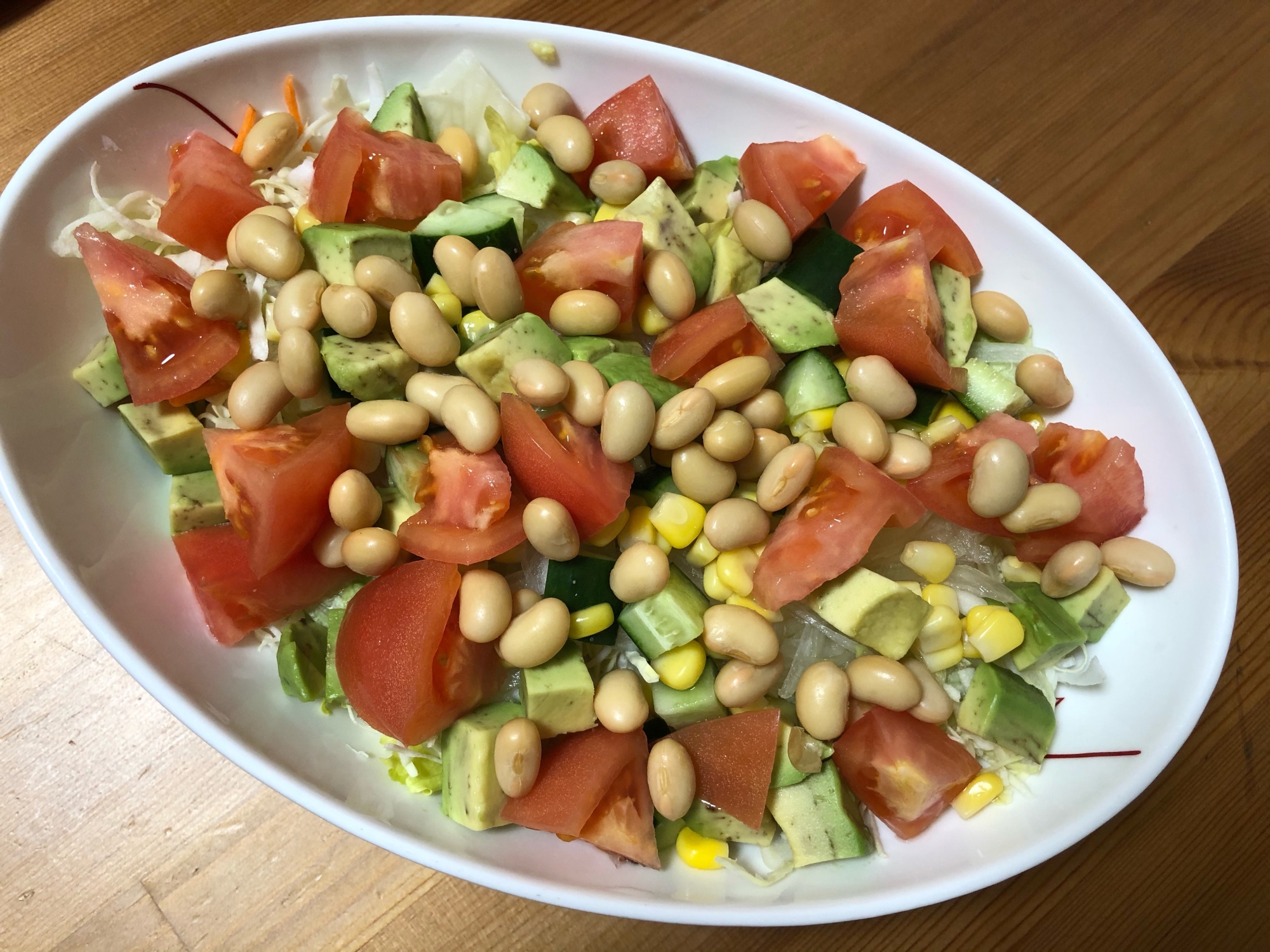 節分に★蒸し豆のサラダ