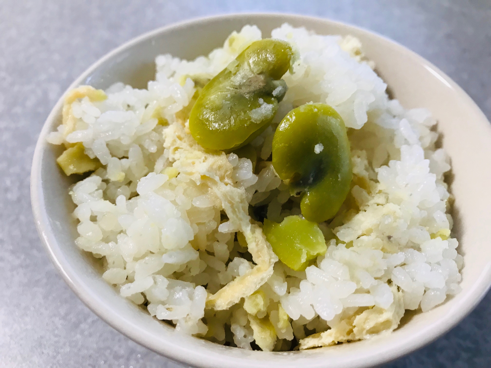 春の味♫ 空豆の炊き込みご飯