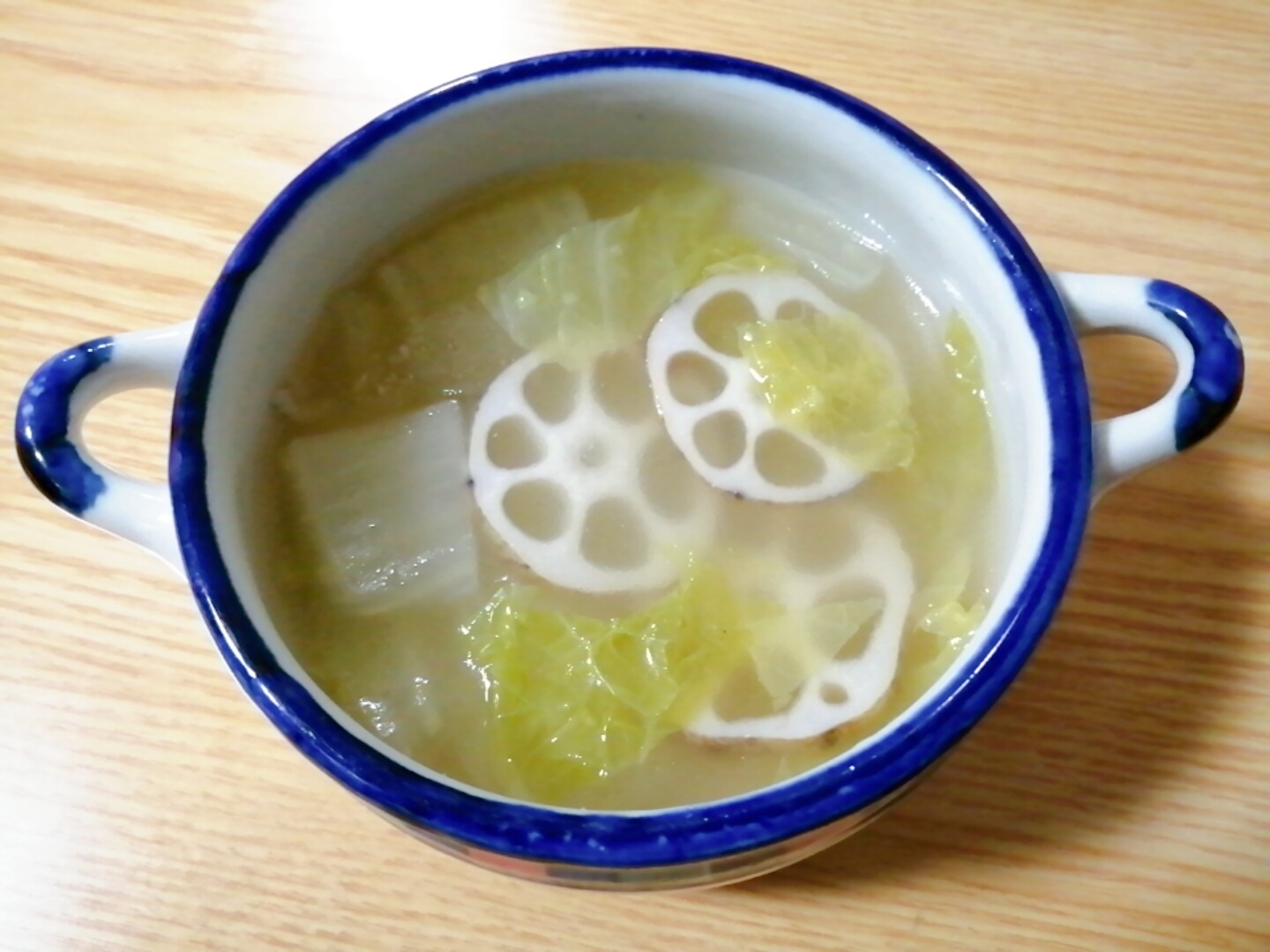 白菜とれんこんの中華スープ