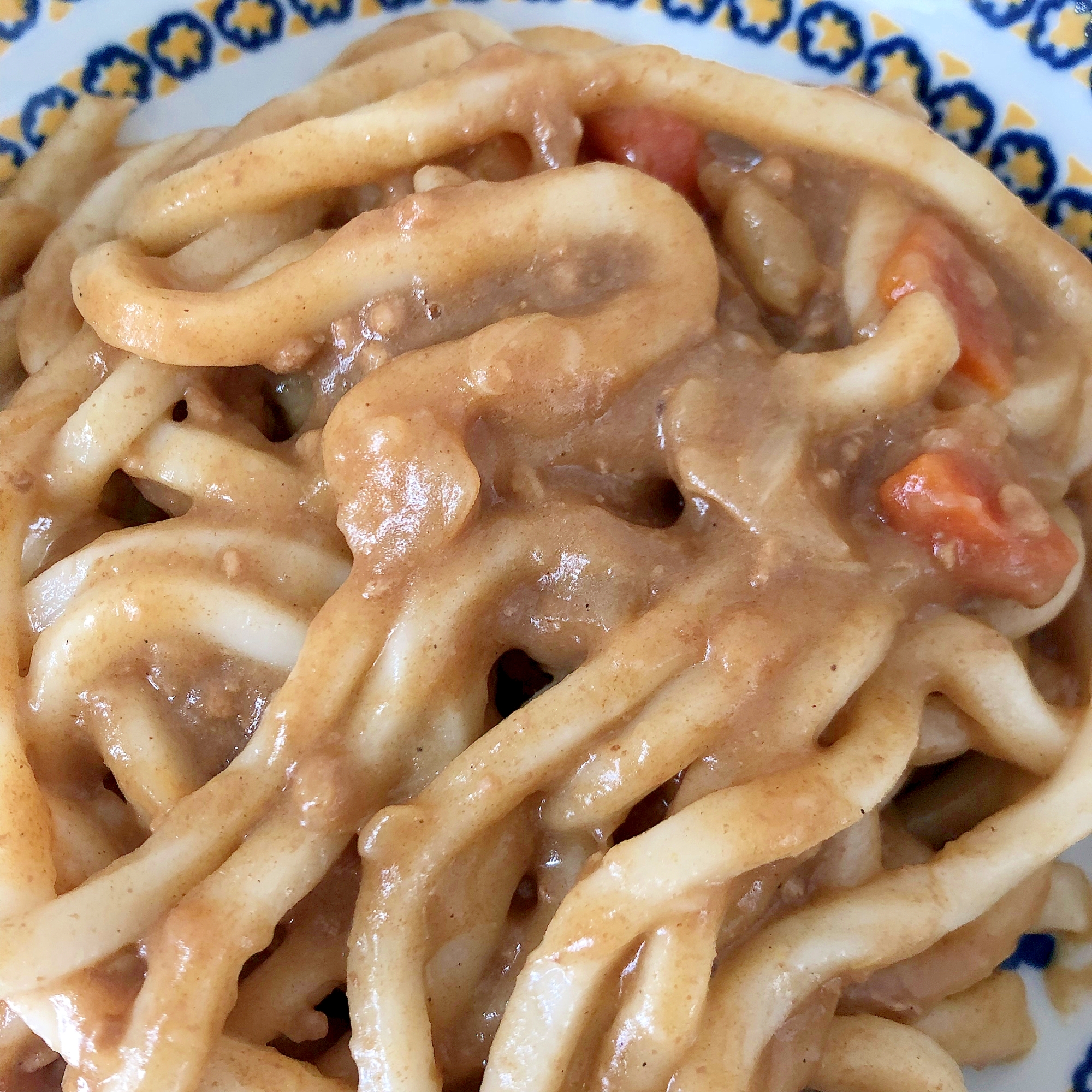 ひき肉のカレーうどん☆彡