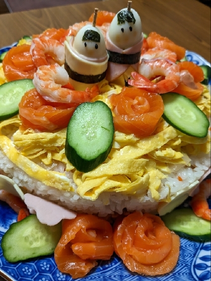 ひな祭り☆ちらし寿司ケーキ