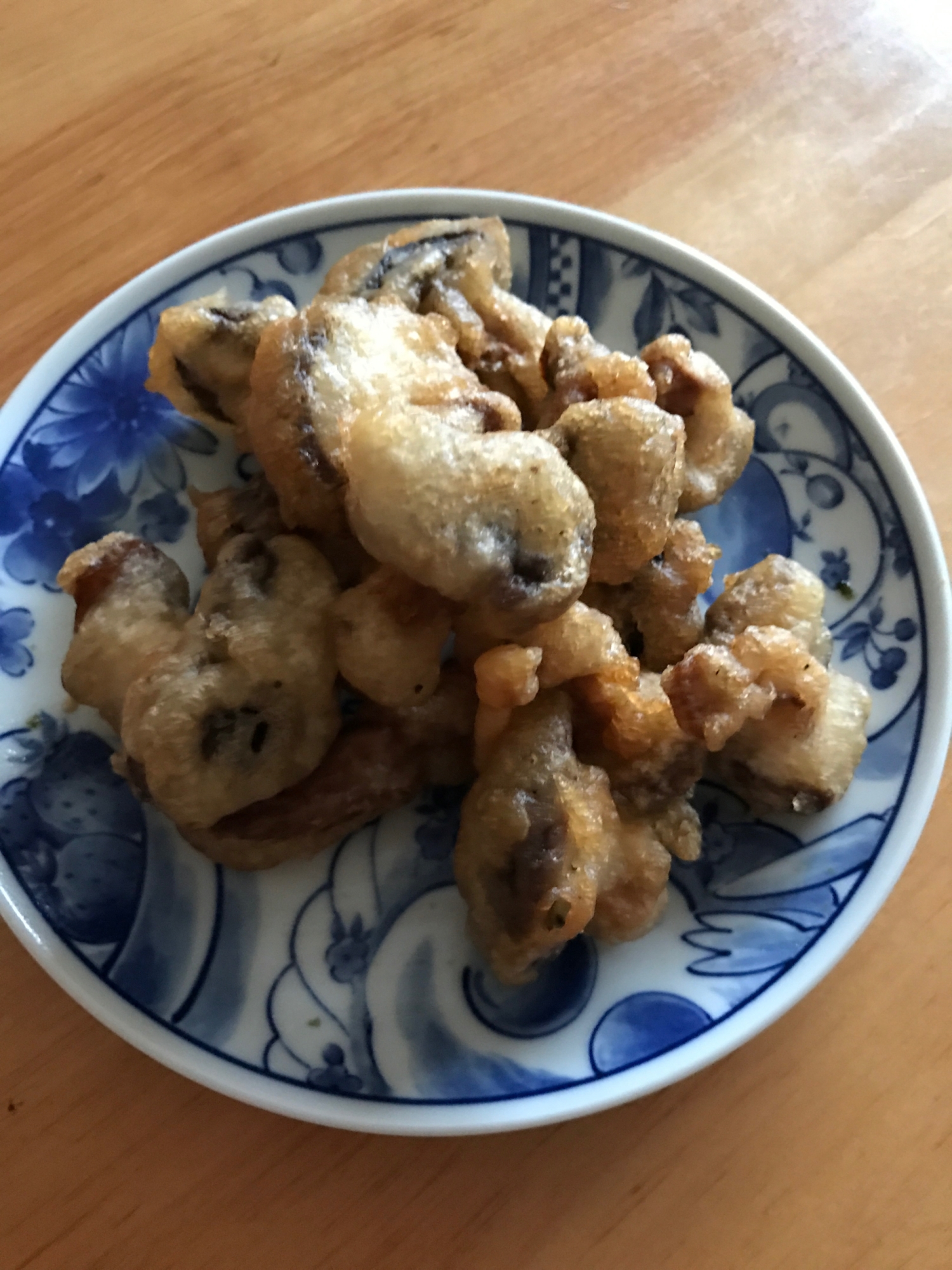 松キノコの唐揚げ粉風味天ぷら